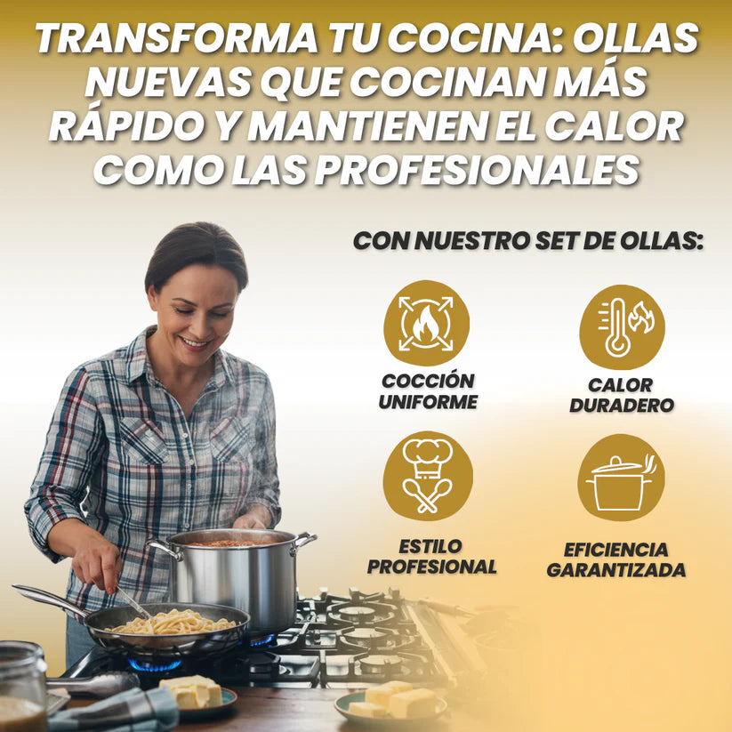 OLLAS DE ACERO INOXIDABLE 12 PIEZAS
