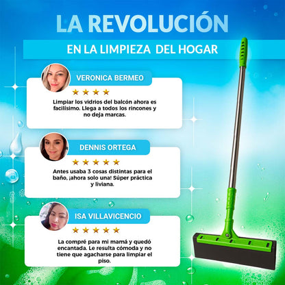 Limpiador tipo escoba para pisos, ventanas y paredes 🎁HOY ENVÍO GRATIS🎁